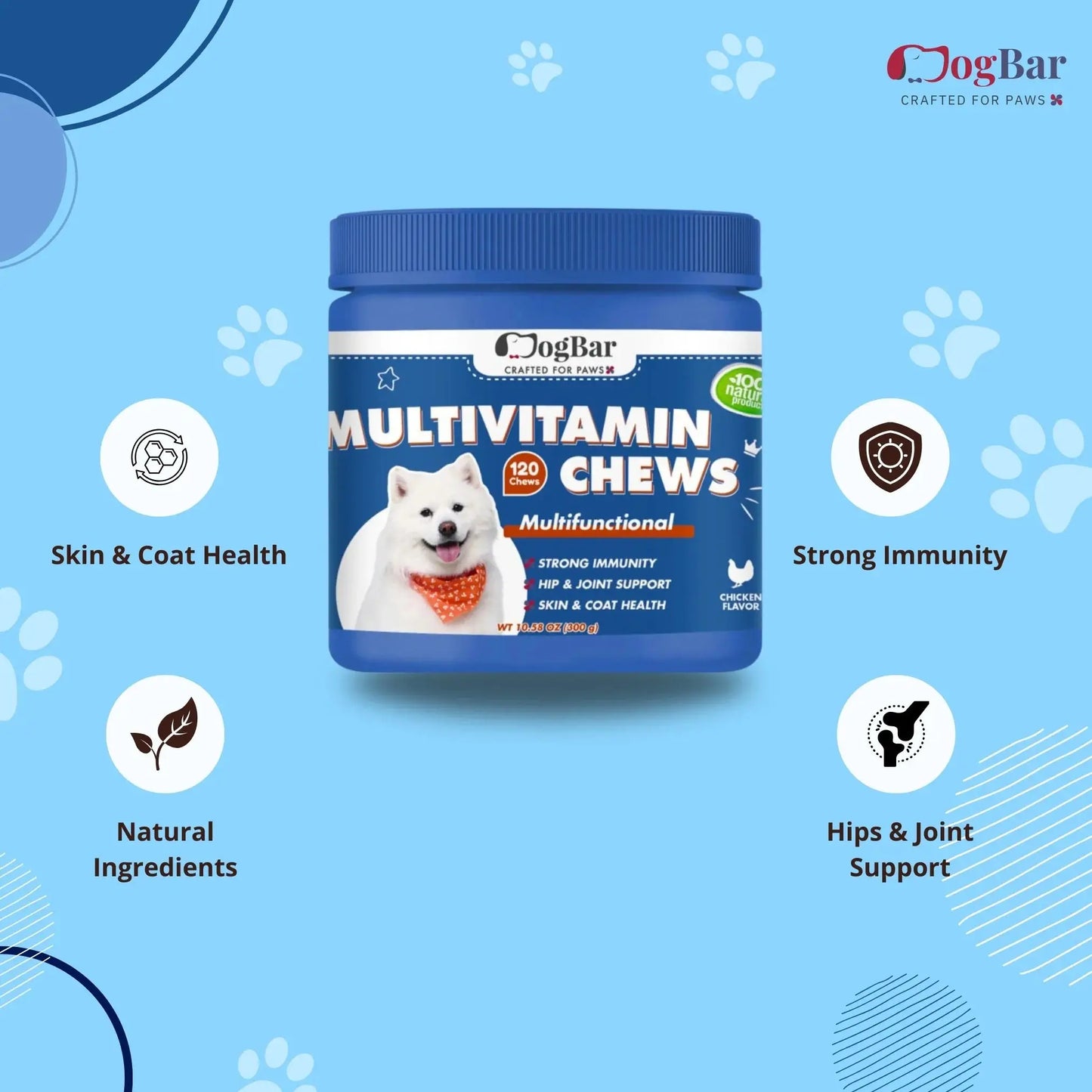 Multivitamin Chews for Dogs and Cats 100 % Natural, preservative-free Petspalz