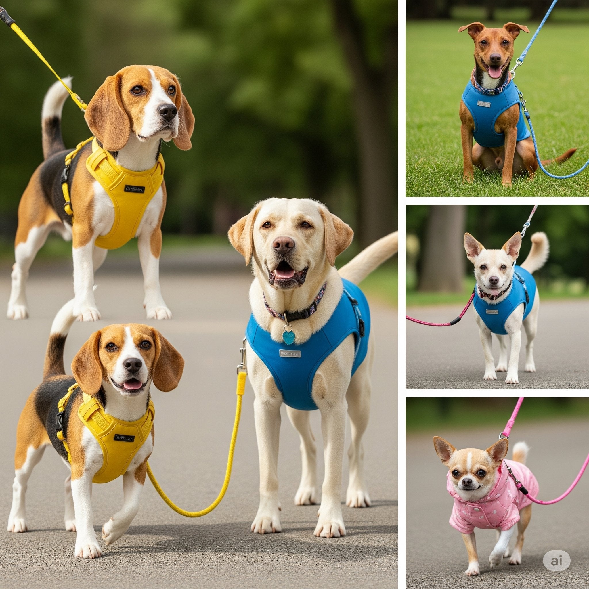 Reflective No-Pull Dog Harness for Night Walks