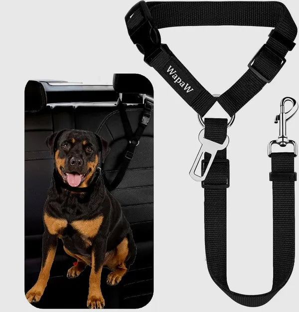  3-in-1 Dog Car Seat Belt, Short Leash & Pet Harness | Adjustable, Safe Petspalz