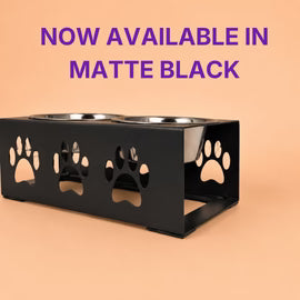 Mini Elevated Feeding Stand for Dogs & Cats | Stainless Steel Double Bowl