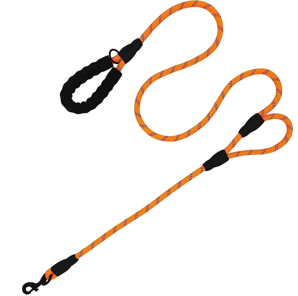  Black 5Ft Strong Dog Leash – Padded Handle & Reflective Threads Petspalz