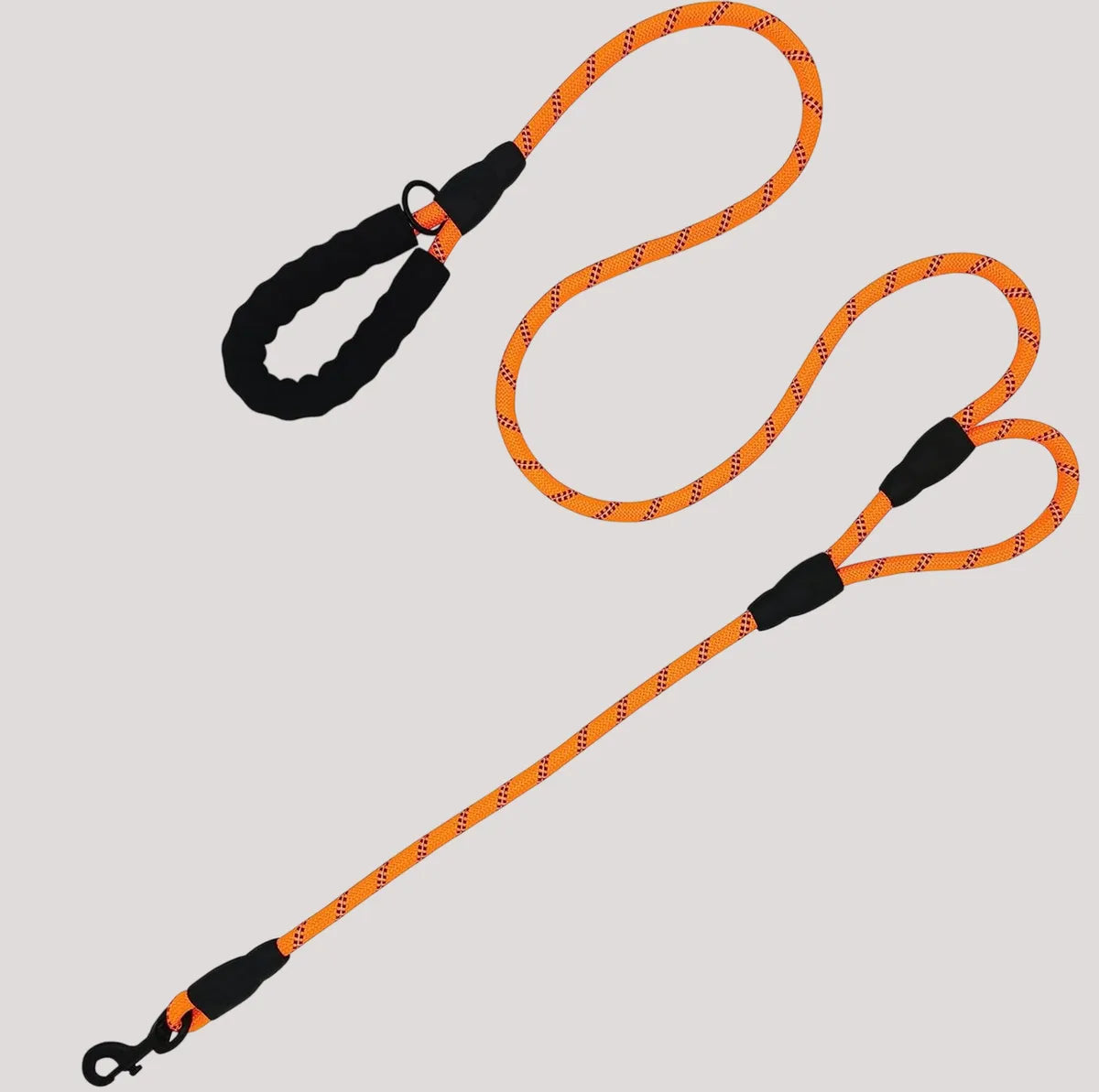  Black 5Ft Strong Dog Leash – Padded Handle & Reflective Threads Petspalz