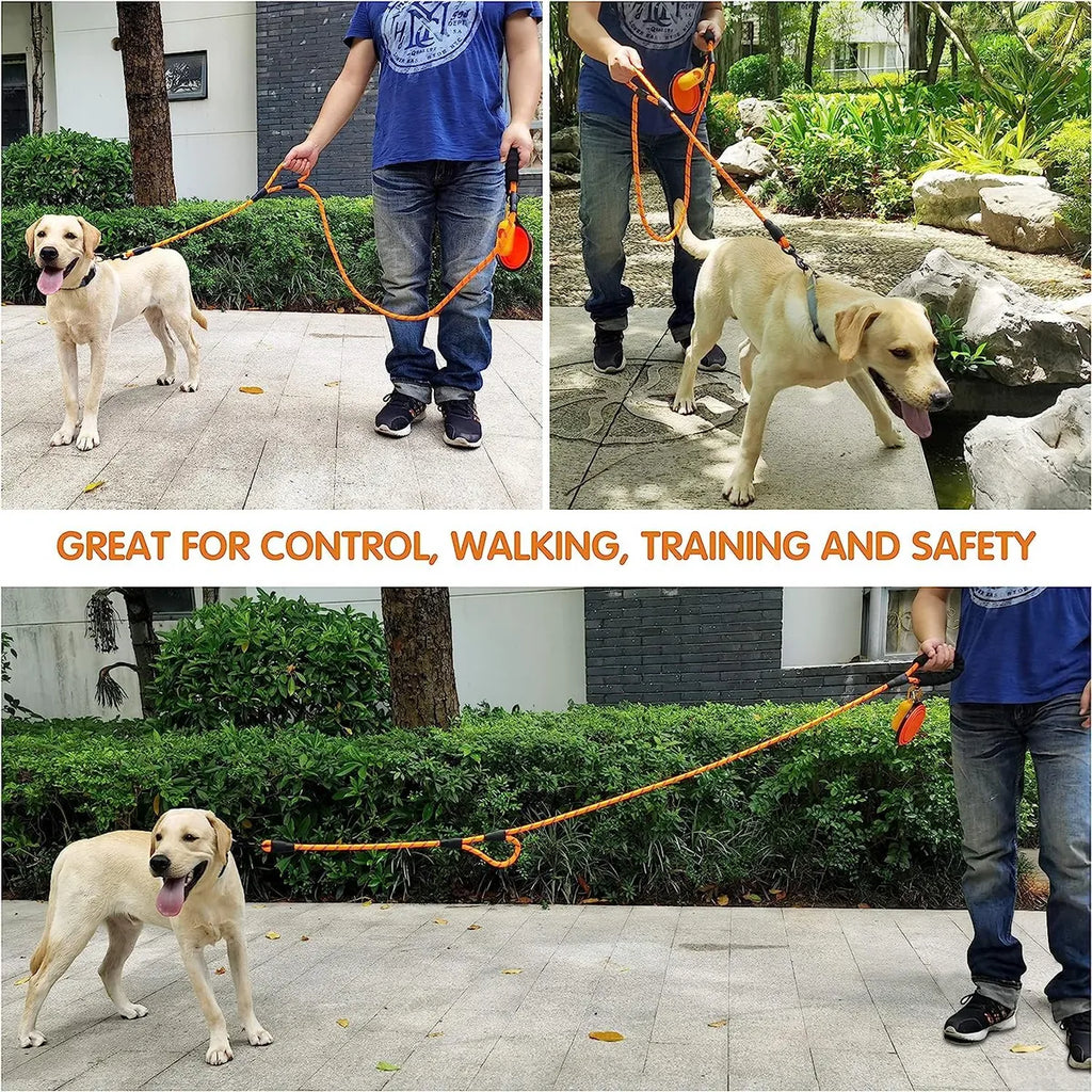  Black 5Ft Strong Dog Leash – Padded Handle & Reflective Threads Petspalz