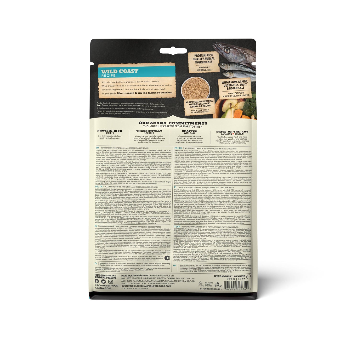  Acana Classics Wild Coast Dry Dog Food : Premium Dog Food Petspalz
