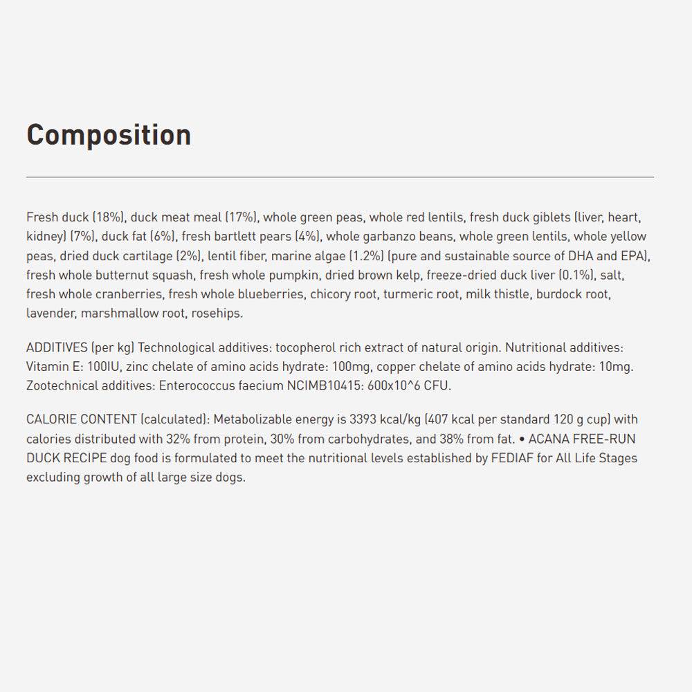  Acana Duck Dog Food Grain-Free Dry Dog Food : Premium Quality Dog Food  Petspalz