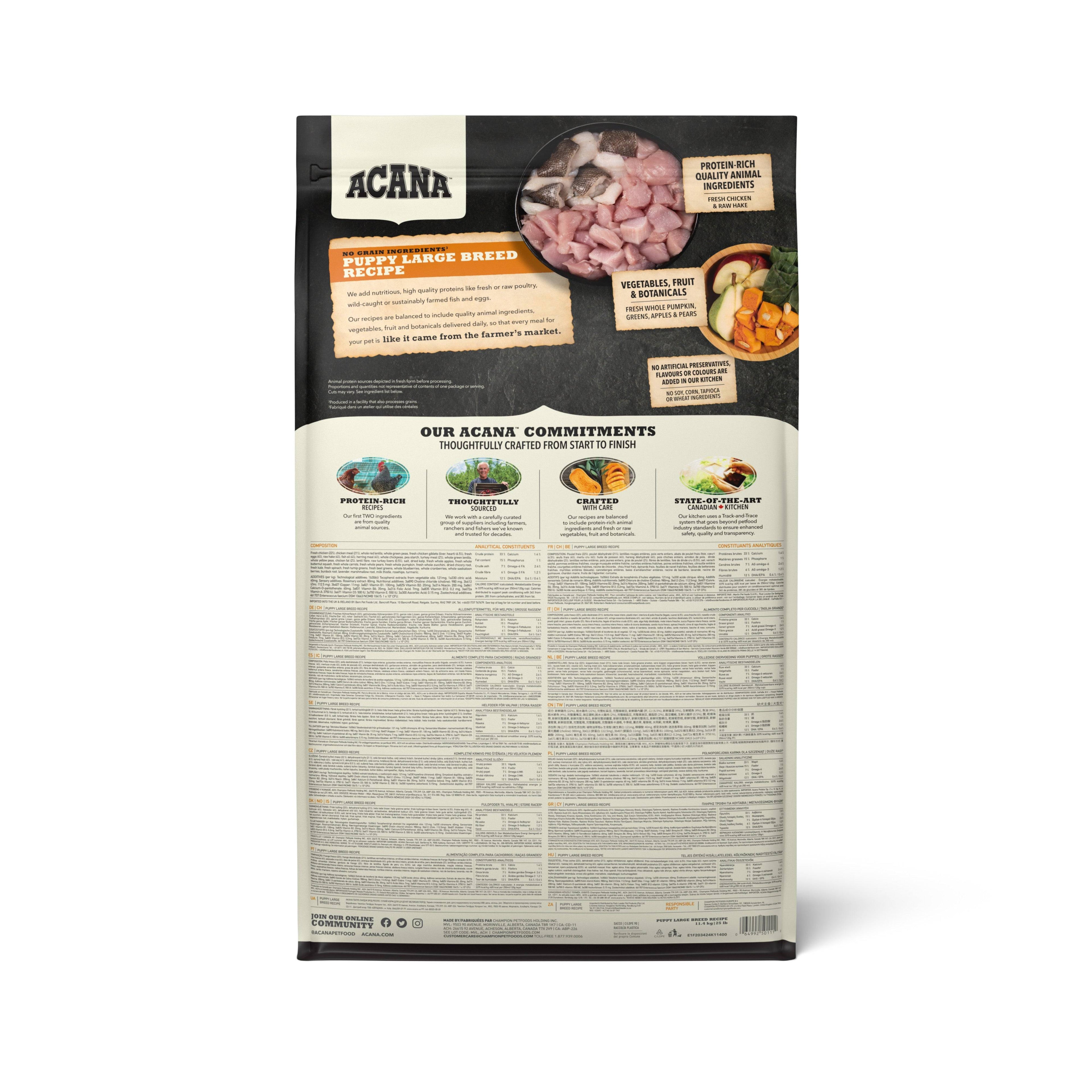  Acana Puppy Large Breed Dry Dog Food  Petspalz
