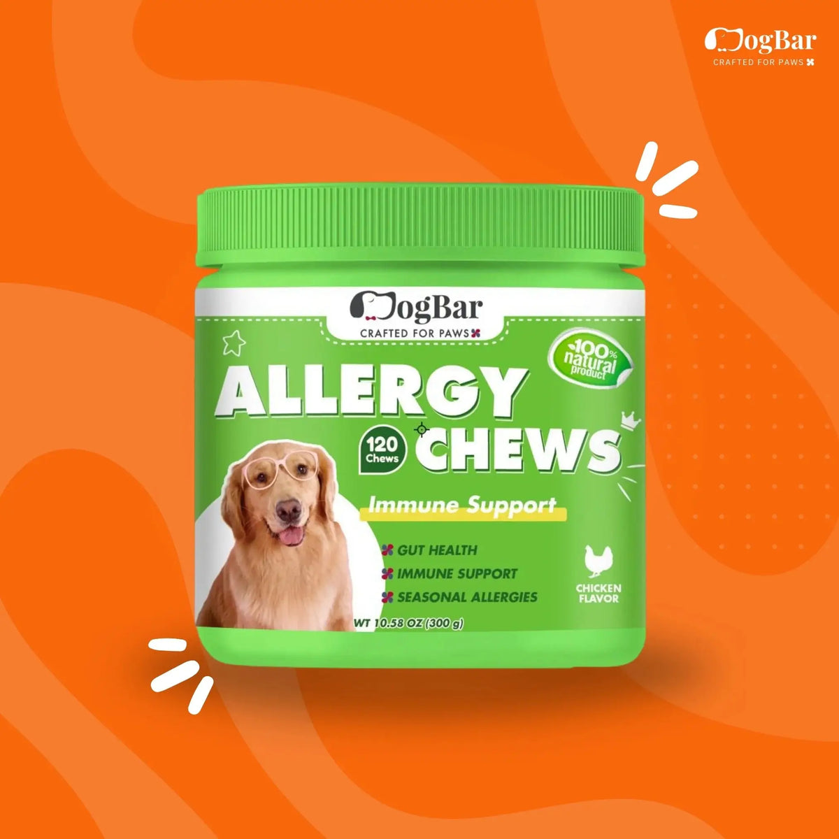  anti allergy chews for dogs : Immune Support Chews, Chicken Flavour Petspalz
