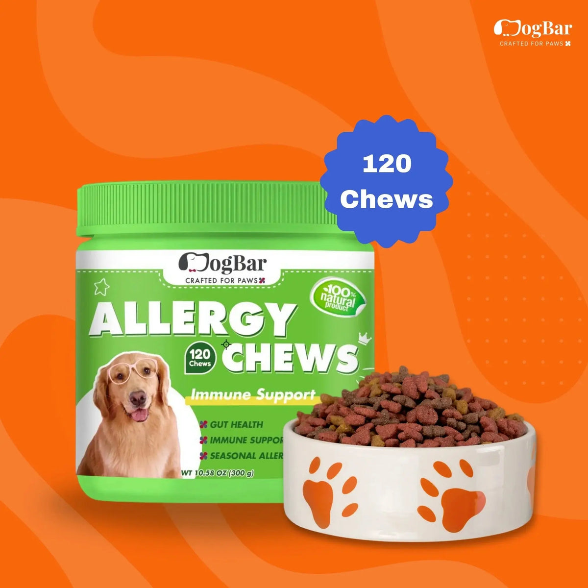  anti allergy chews for dogs : Immune Support Chews, Chicken Flavour Petspalz