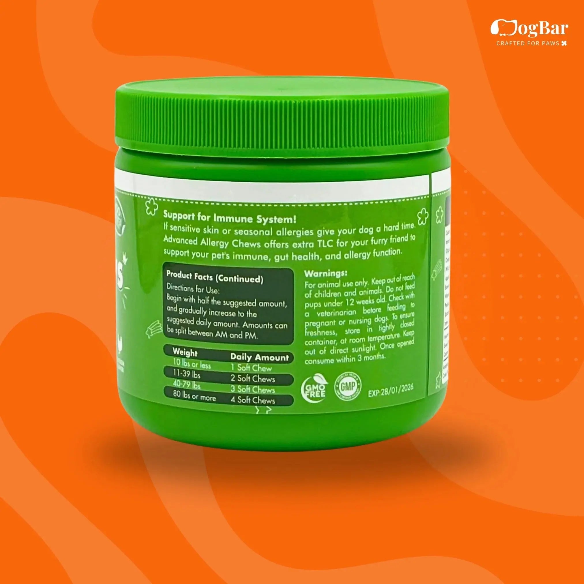  anti allergy chews for dogs : Immune Support Chews, Chicken Flavour Petspalz