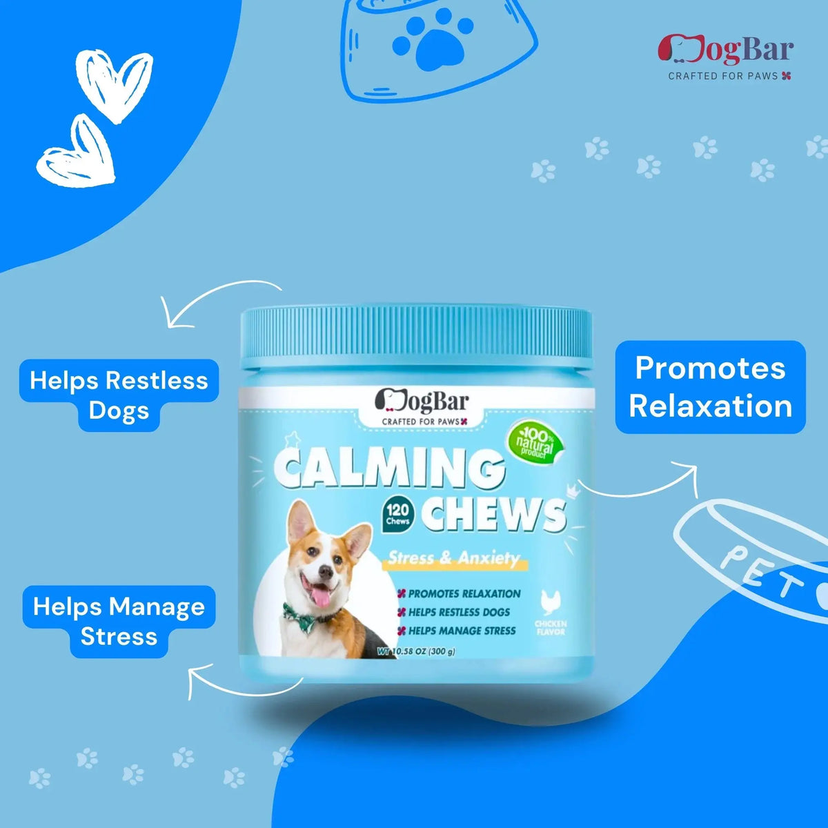  Pets anti anxiety supplements : Calming Soft Chews for Pets Petspalz