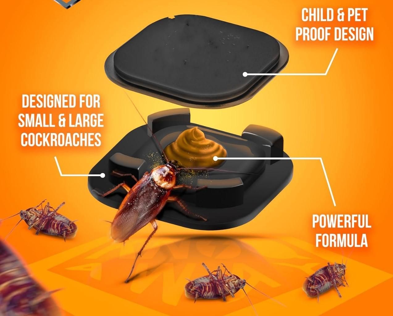 Anti Cockroach Station | Pack of 6 Baits | Eco-Friendly Roach Trap Petspalz
