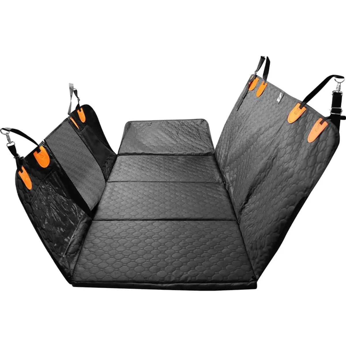  Dog Car Seat Extender with Mesh Window – Waterproof Backseat Protector Petspalz