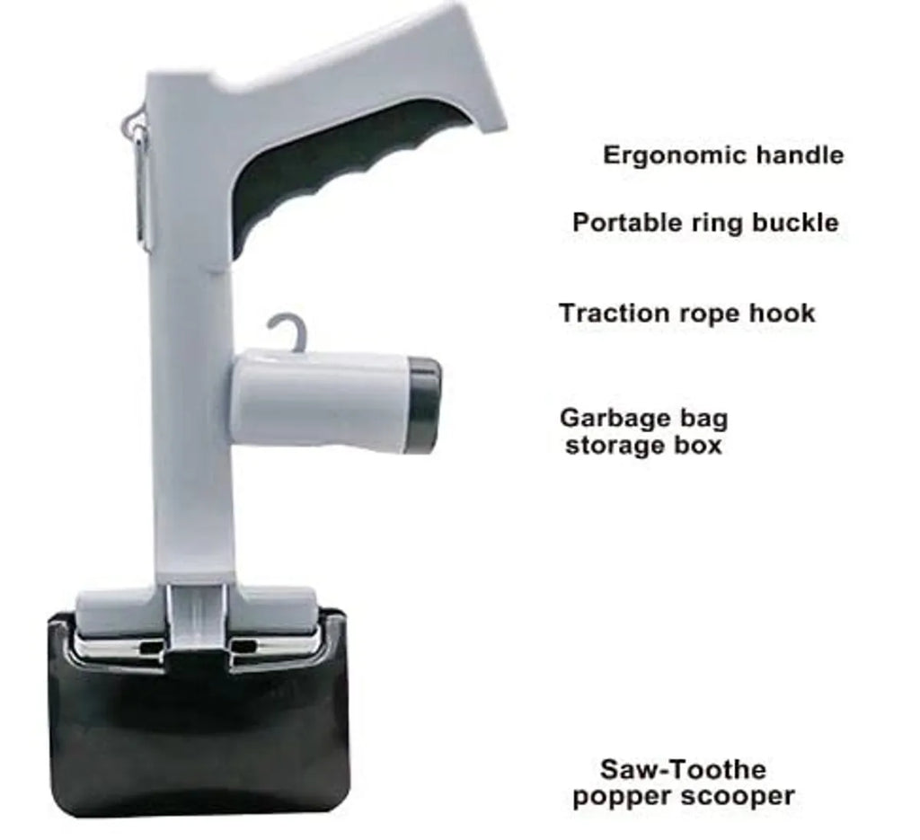  Black Pet Pooper Scooper – 2-in-1 with Poop Bags for Dogs & Cats Petspalz