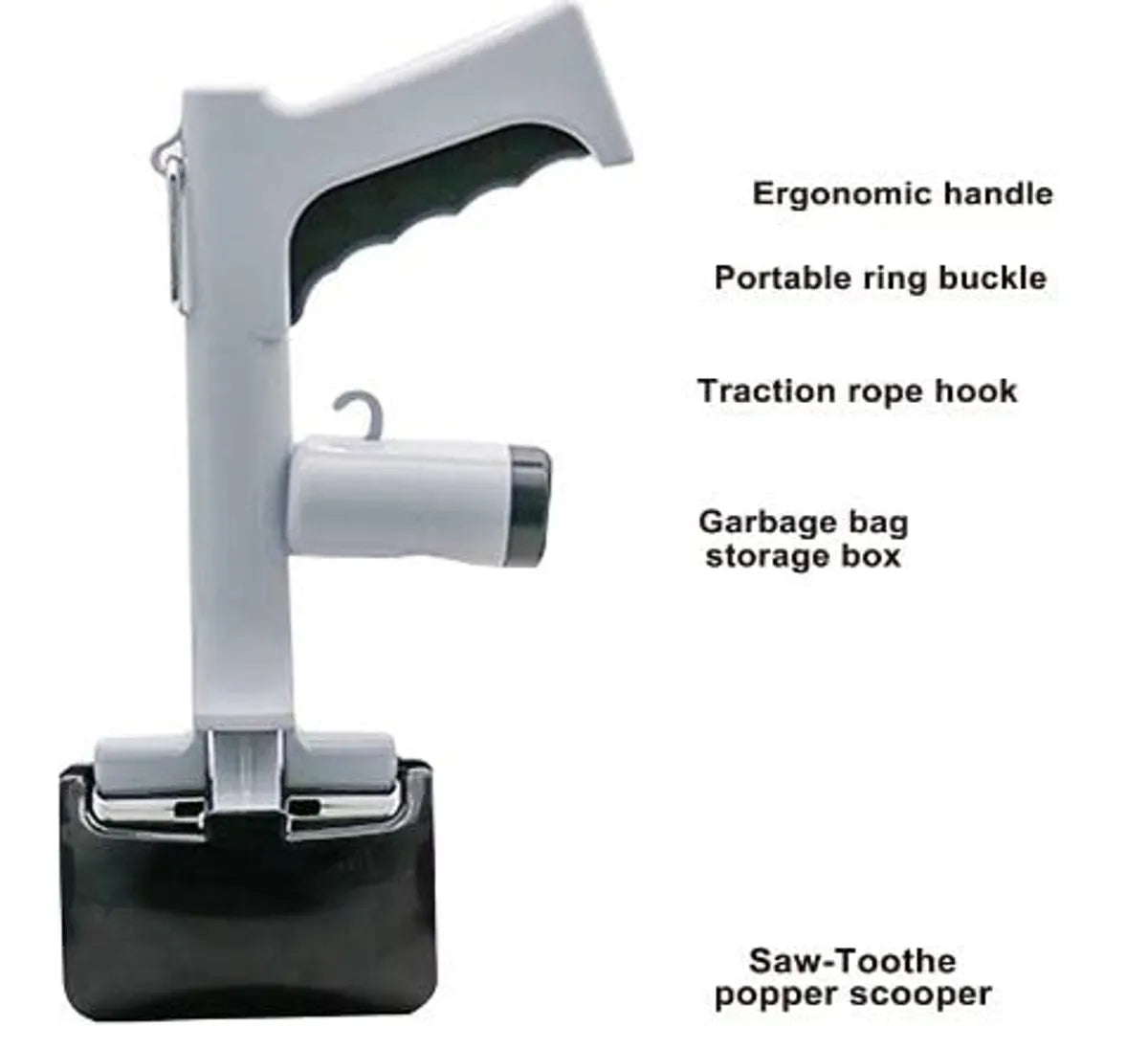  Black Pet Pooper Scooper – 2-in-1 with Poop Bags for Dogs & Cats Petspalz