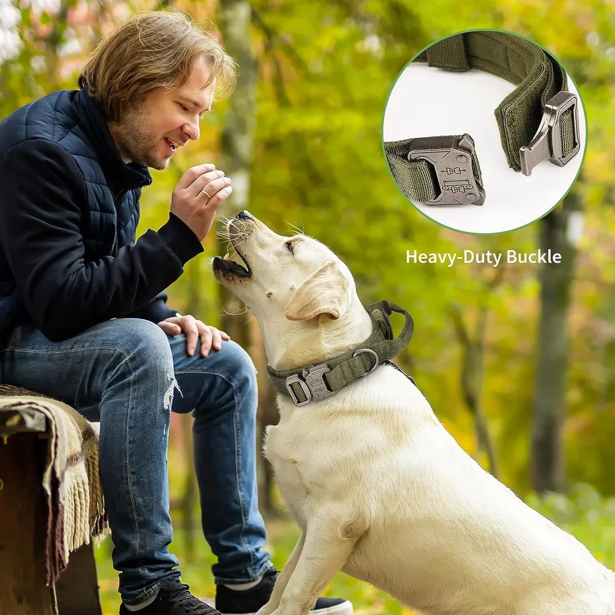  Brown Tactical Dog Collar – Adjustable Military Collar Petspalz
