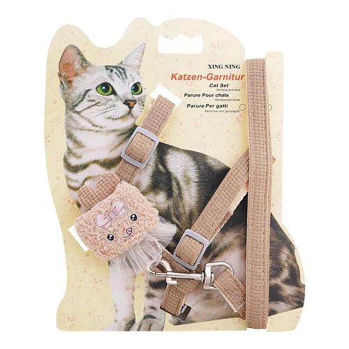 Adjustable Cat Harness & Leash Set – Smart Pet | Safe & Cute Walks Petspalz