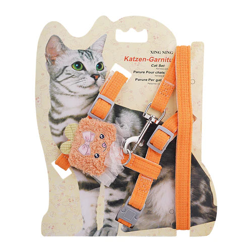 Adjustable Cat Harness & Leash Set – Smart Pet | Safe & Cute Walks Petspalz