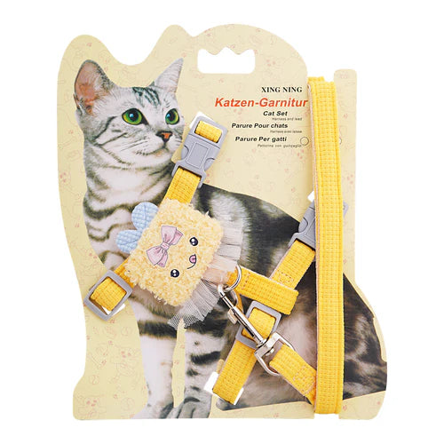 Adjustable Cat Harness & Leash Set – Smart Pet | Safe & Cute Walks Petspalz