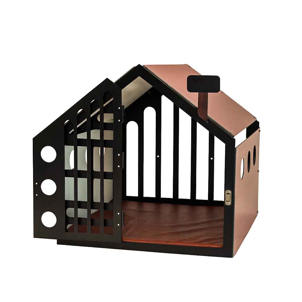 Country villa style cat house indoor outdoor