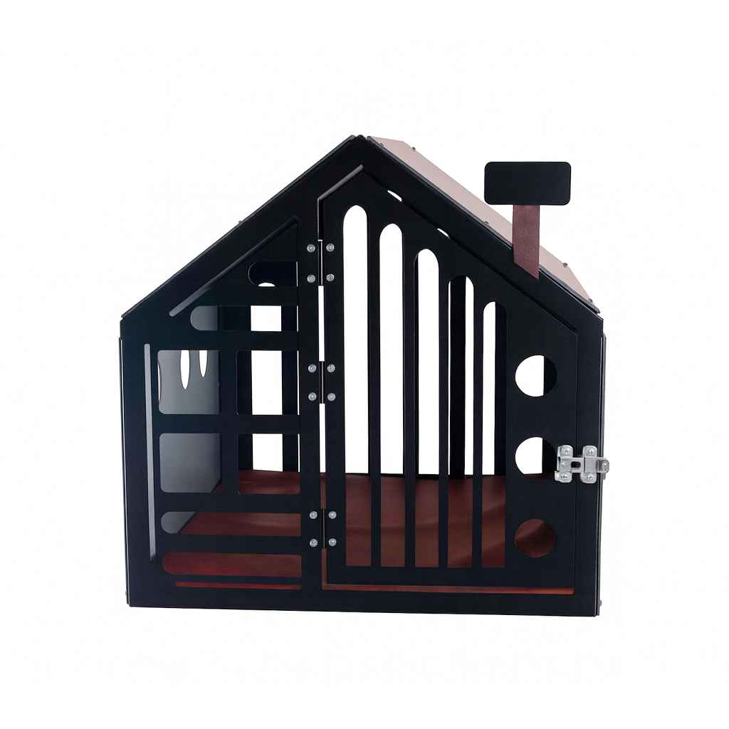 Country villa style cat house indoor outdoor