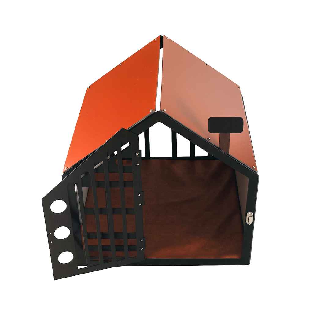 Country villa style cat house indoor outdoor