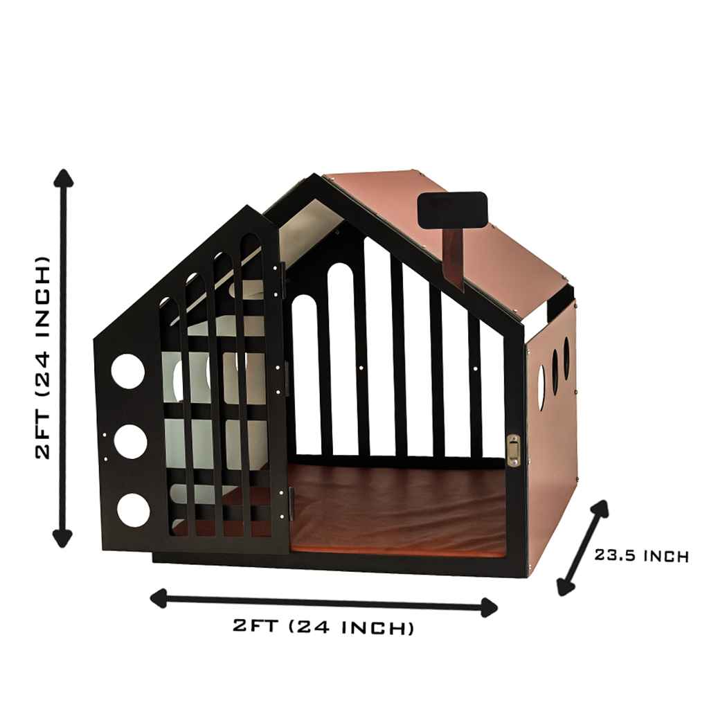 Luxury washable metal cat villa for medium cats