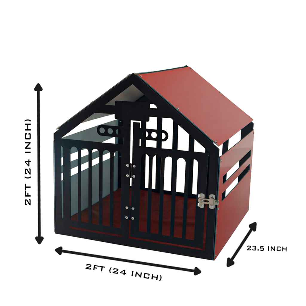 Modern villa style dog kennel for indoor outdoor use
