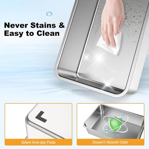  Covered Stainless Steel Cat Litter Box Petspalz