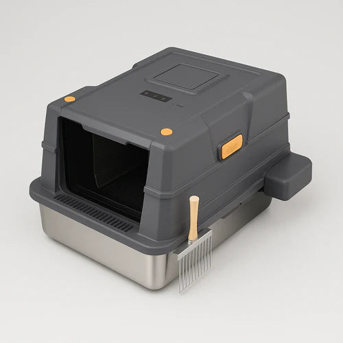  Covered Stainless Steel Cat Litter Box Petspalz