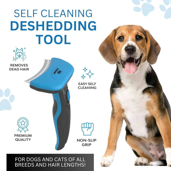  Curved Self-Cleaning Deshedder Brush for Dogs & Cats Petspalz
