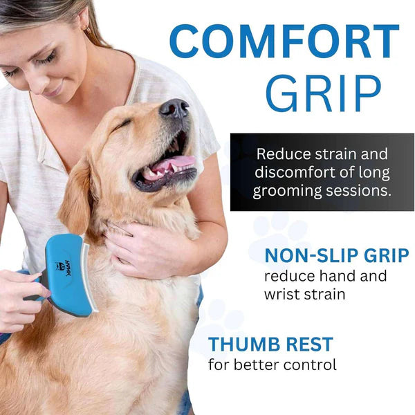  Curved Self-Cleaning Deshedder Brush for Dogs & Cats Petspalz
