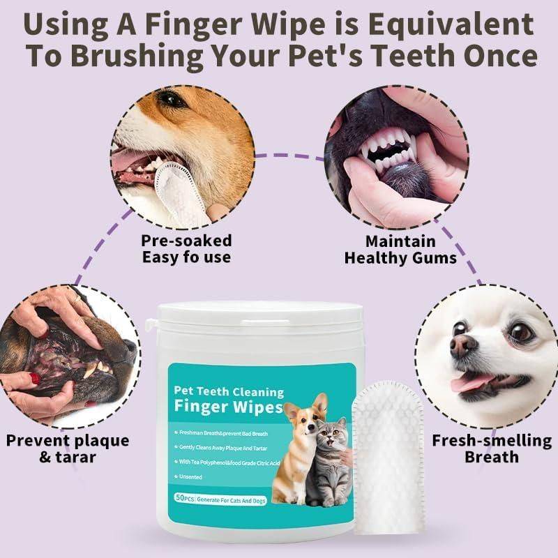  Disposable Dental Finger Wipes For Pets  Petspalz