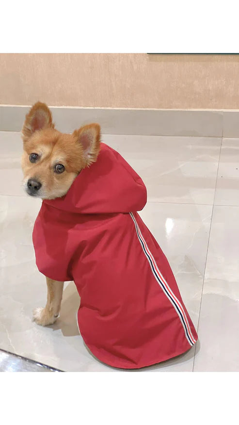 Dog Raincoat – Waterproof Pet Jacket in Red