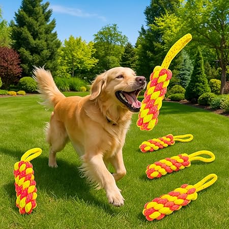 Durable Polyester Cotton Rope Candle Toy for Dogs Petspalz