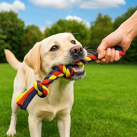 Durable Triple Knot Rope Toy for Dogs Petspalz