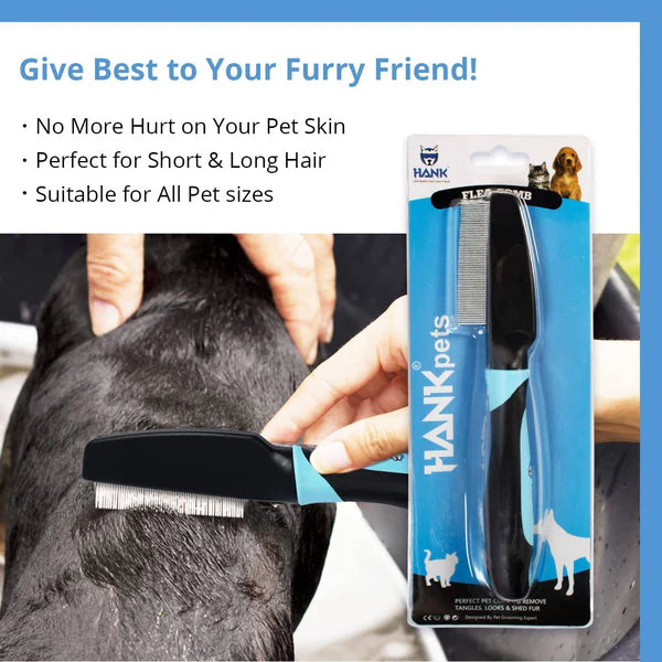  Flea Comb for Pets | Stainless Steel Anti-Flea Grooming Tool Petspalz