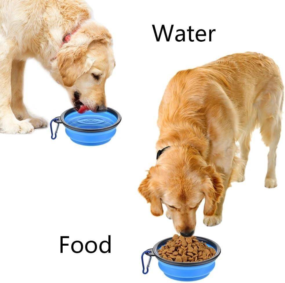  Foldable collapsible silicone pet bowl  for Travel  Petspalz