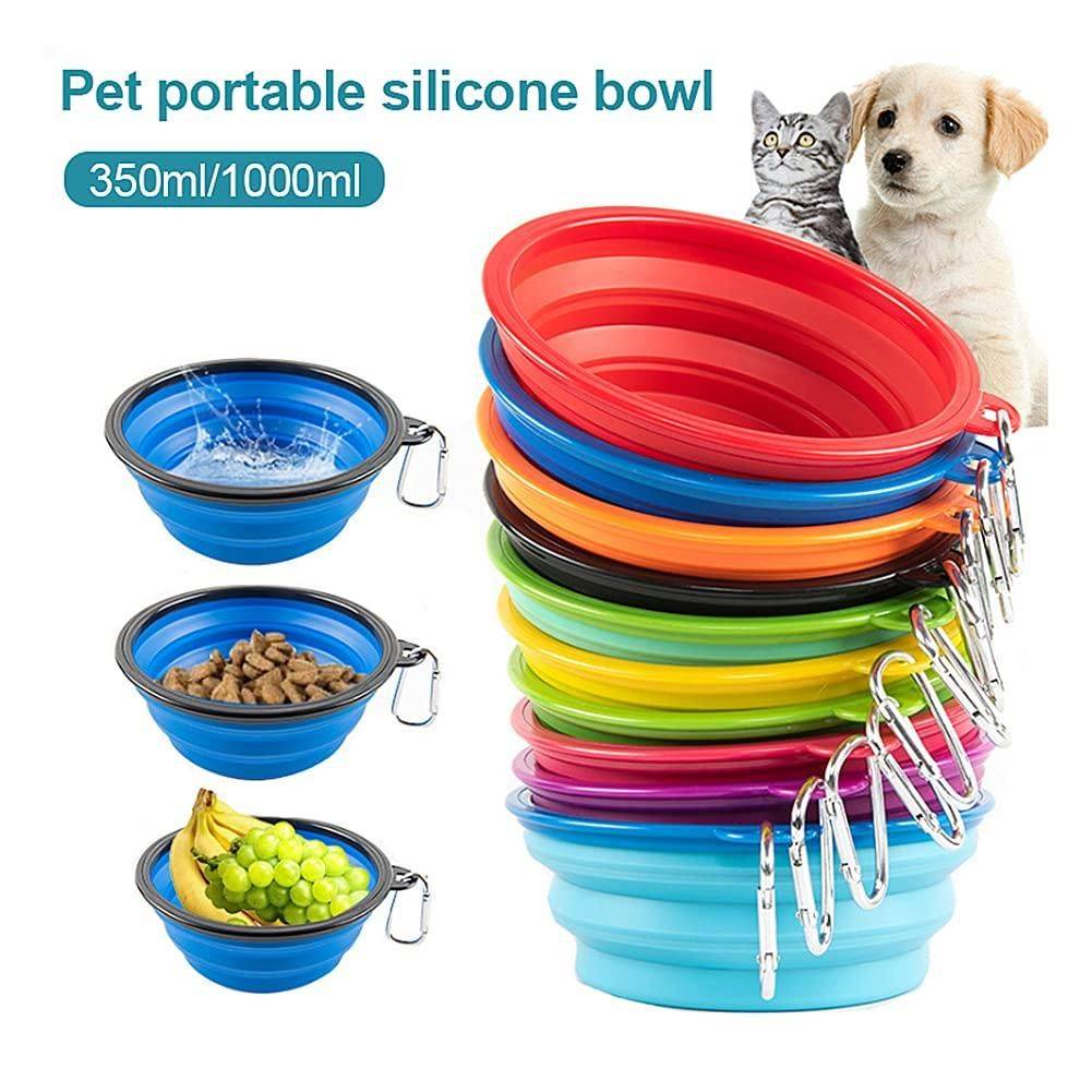  Foldable collapsible silicone pet bowl  for Travel  Petspalz