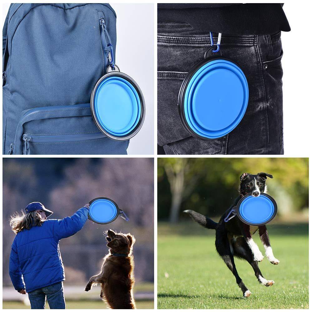  Foldable collapsible silicone pet bowl  for Travel  Petspalz