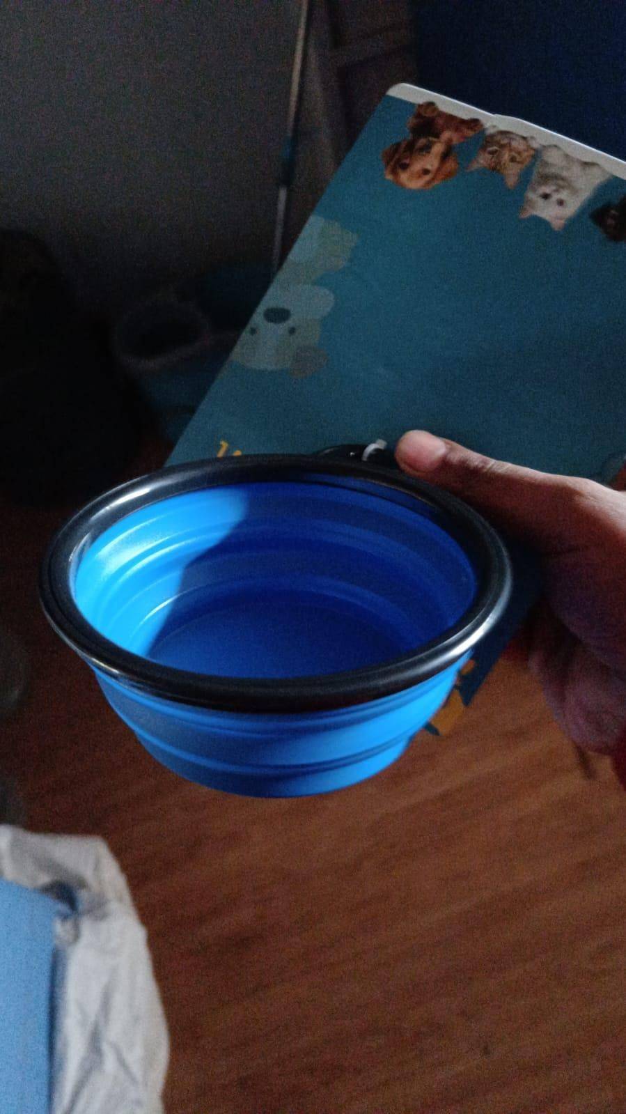 Foldable collapsible silicone pet bowl  for Travel  Petspalz