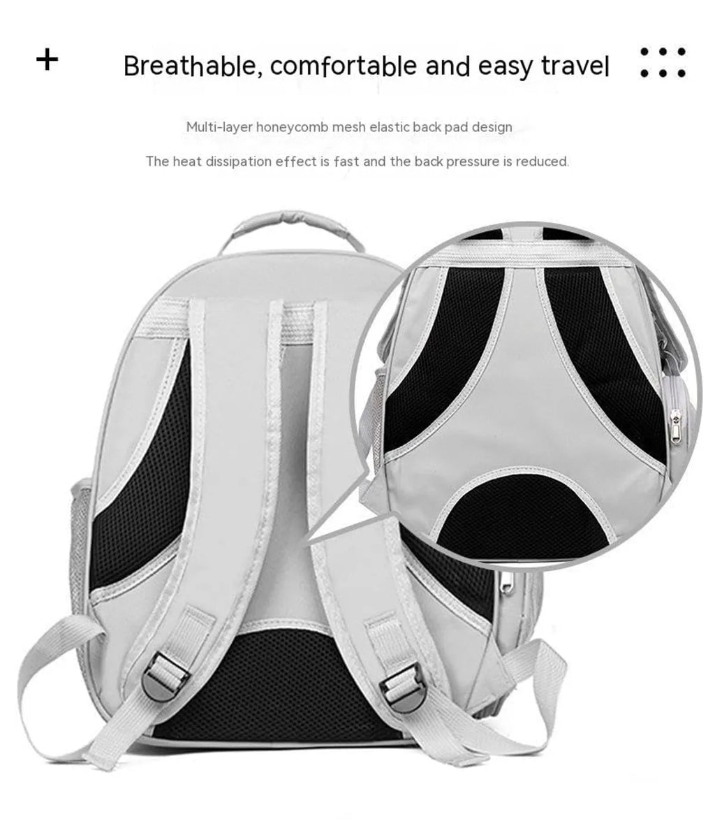  Grey Pet Space Capsule Backpack – Transparent, Breathable Pet Carrier Petspalz