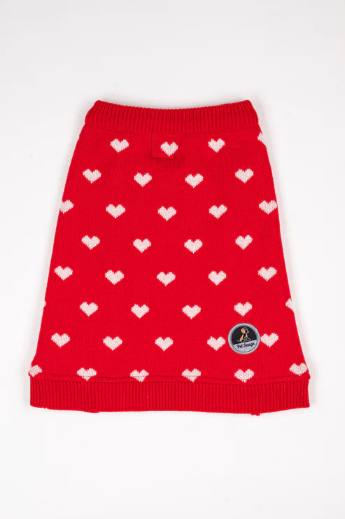  Petsnugs Red Heart Sweater for Dogs & Cats | Cozy Winter Knit Petspalz