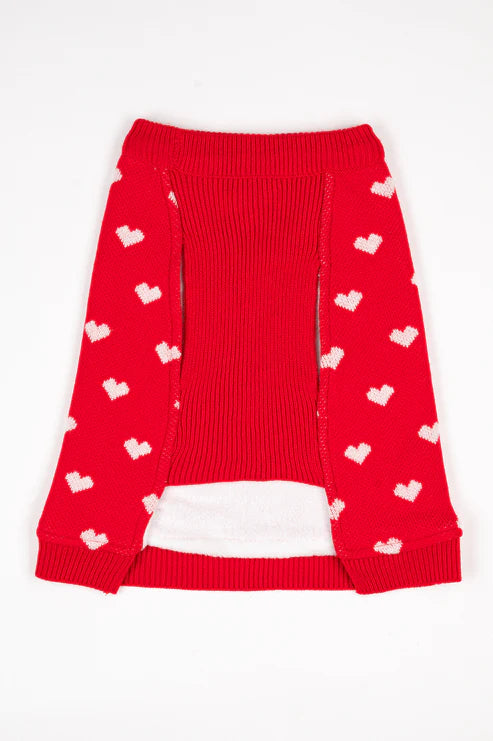  Petsnugs Red Heart Sweater for Dogs & Cats | Cozy Winter Knit Petspalz