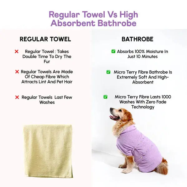  Lightweight Turbo Dry Bathrobes For Dogs Soft Super Absorbent  Petspalz