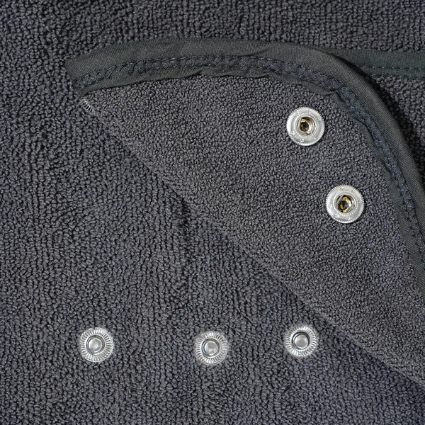 Lightweight Turbo Dry Bathrobe for Dogs in grey, designed for quick drying and comfort after baths. Ideal pet apparel for mess-free homes.