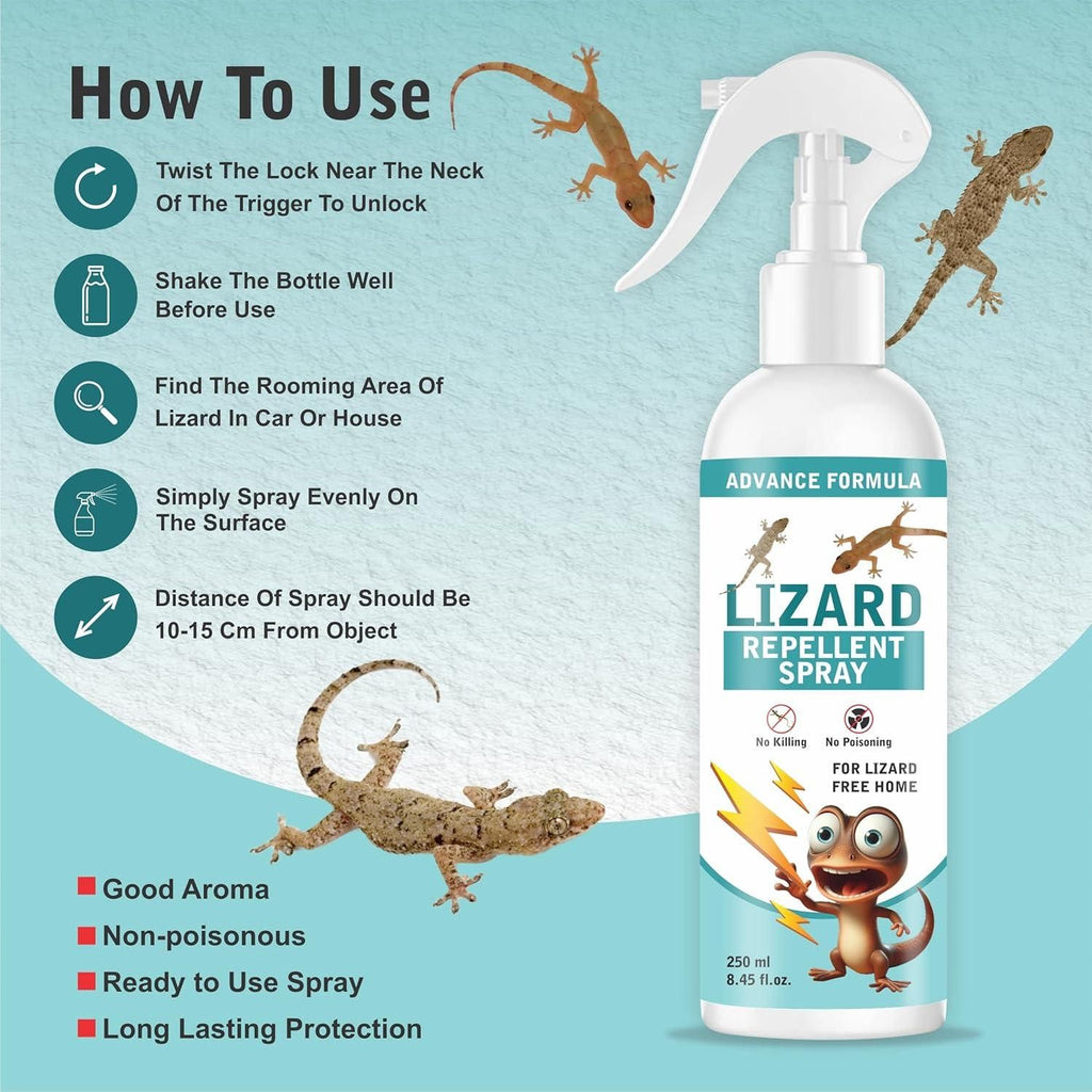  Lizard Repellent Spray for Home | 250ml x 2 | Natural Pest Control e31d79-4