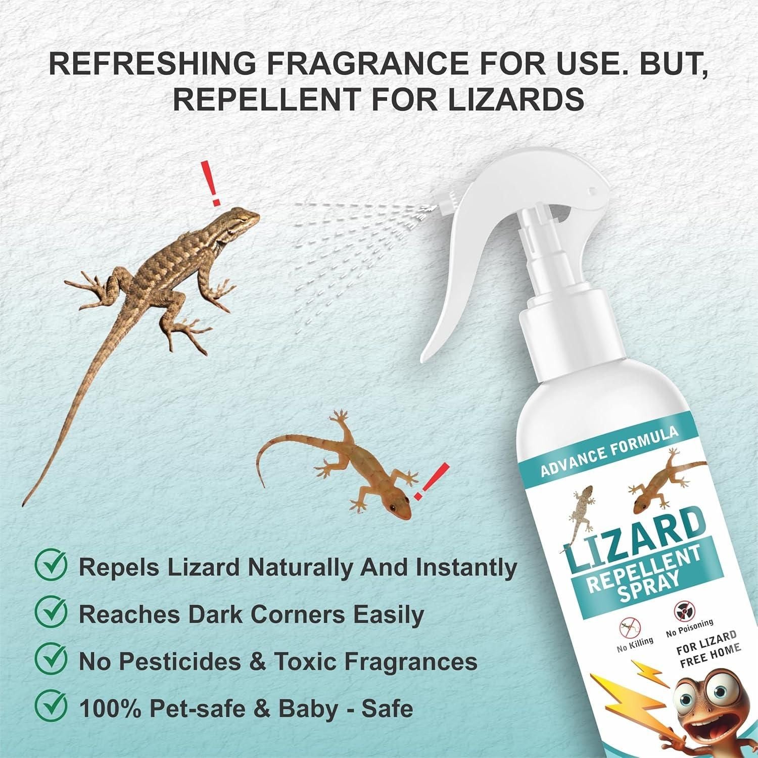  Lizard Repellent Spray for Home | 250ml x 2 | Natural Pest Control e31d79-4