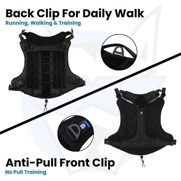  Military Dog Harness – With Strong Front Metal Buckle Petspalz