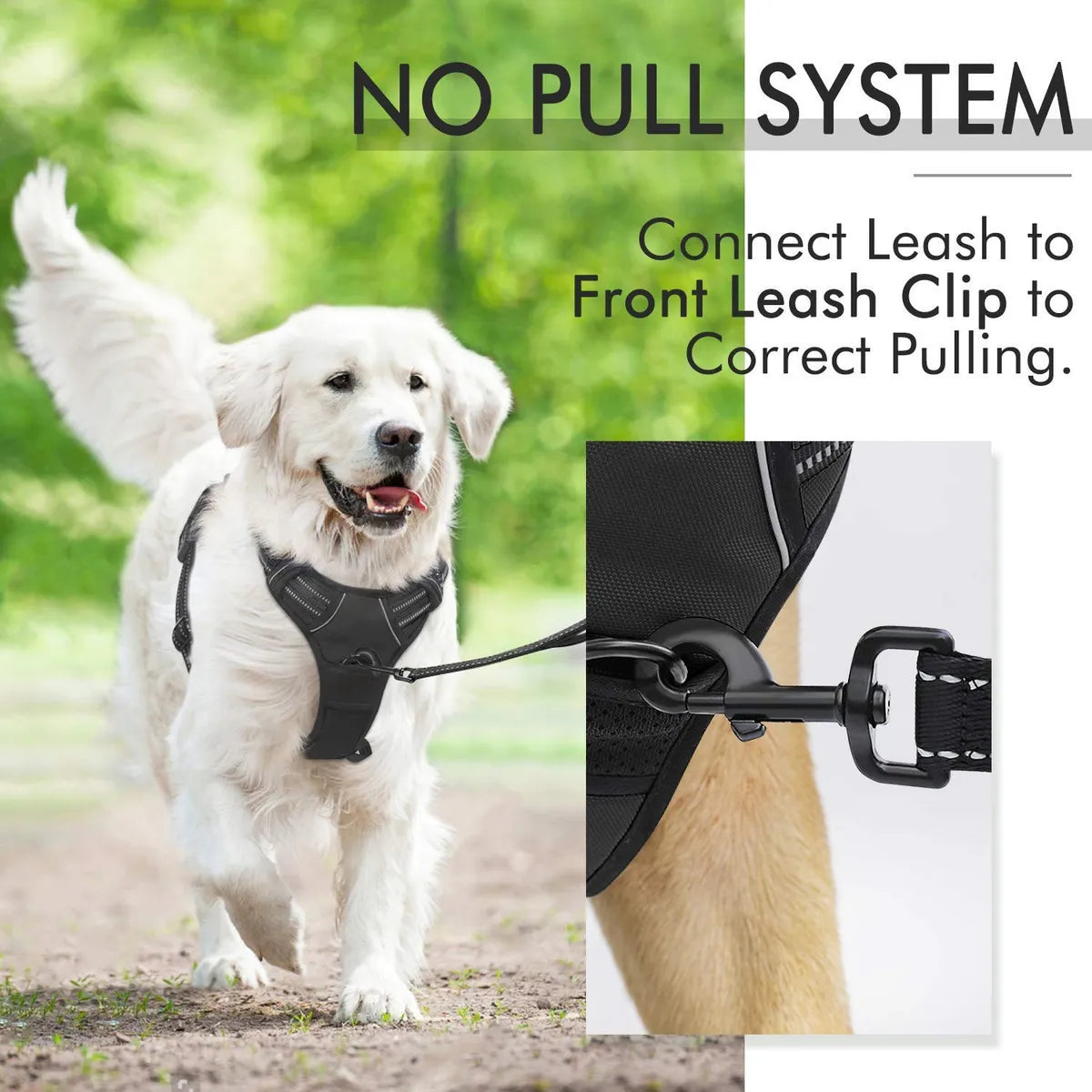  No-Pull Dog Harness with Rope – Adjustable Reflective Oxford Vest Petspalz