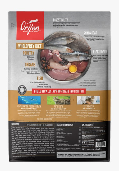  ORIJEN Original Cat Food – High Protein, Grain-Free Diet Petspalz